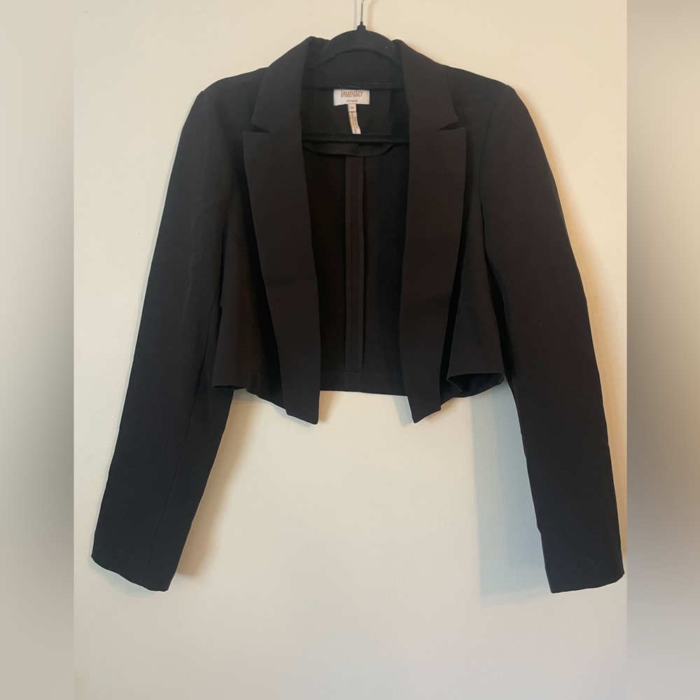 Laundry By Shelli Segal Black Cropped Blazer